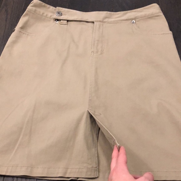 Nevada Knee-Length Cotton Skirt -Tan - Picture 2 of 7